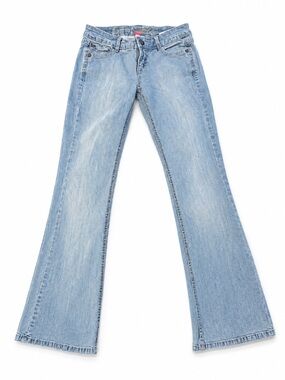 Y2K Vintage GLC Jeans Women’s Size 3 Light Wash Bootcut Flare Studded Denim